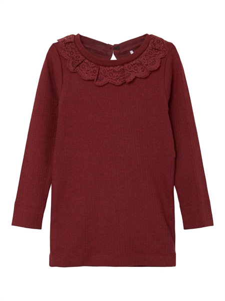 Billede af NAME IT Flæse Bluse Resia Ruby Wine
